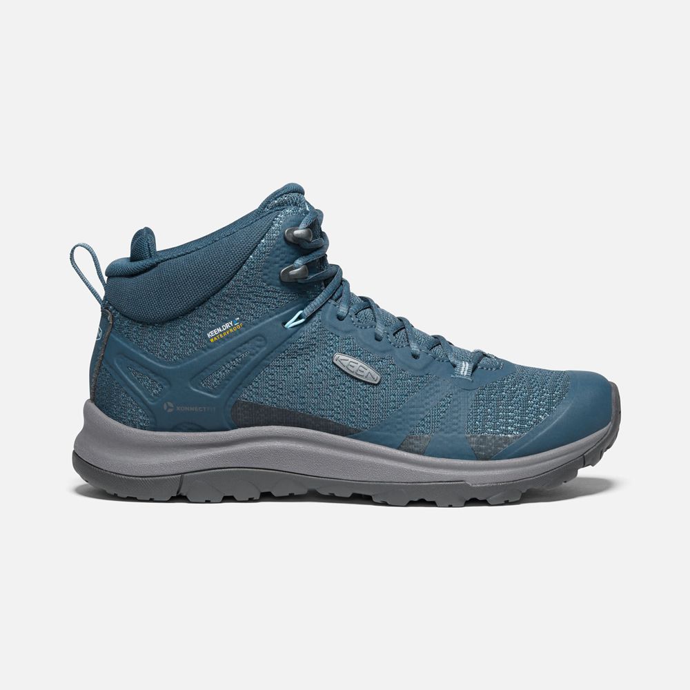 Botas de Seguridad Keen Mexico Azules - Mujer Terradora Ii Waterproof - WS5847609